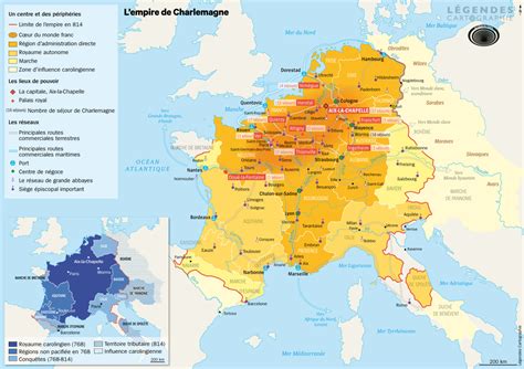 Carolingian Empire, 8th century. by... - Maps on the Web