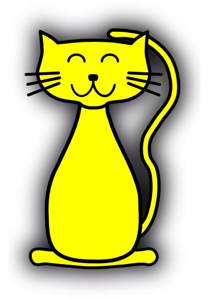 Yellow Cat Clip Art at Clker.com - vector clip art online, royalty free ...