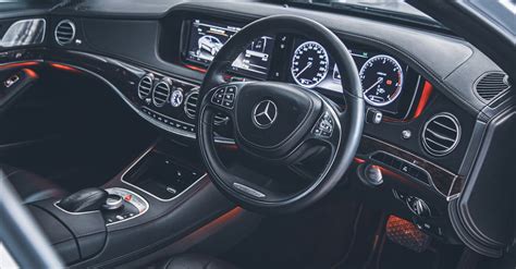 Interior of a Black Mercedes Benz Car · Free Stock Photo