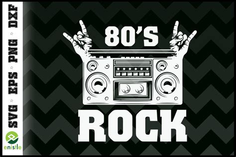 80s Rock 80's Rock Music Cassette Graphic by Enistle · Creative Fabrica