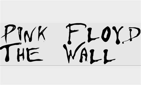 Pink Floyd The Wall Font - Dafont101