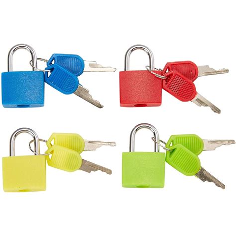 Mini Luggage Locks, Colorful Suitcase Padlocks with Keys (4 Pack) - Walmart.com