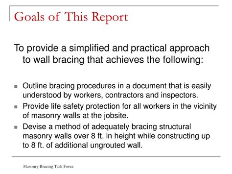 PPT - Masonry Wall Bracing A Simplified Approach To Bracing Masonry Walls Under Construction ...