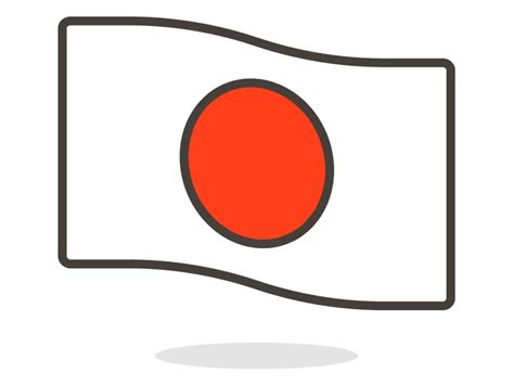 Japan Flag Emoji Icon PNG vector in SVG, PDF, AI, CDR format