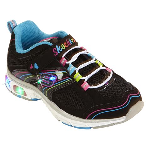 Skechers Youth Girl's S Lights Up Light Ray - Black/Multi | Shop Your ...