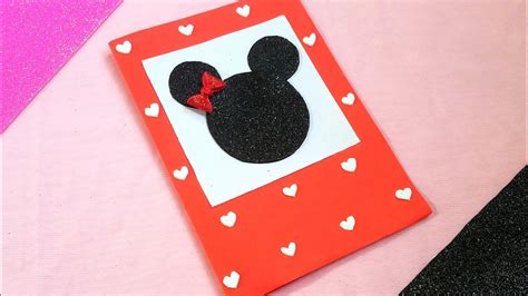 DIY MINNIE MOUSE GREETING CARD | HOW TO MAKE BIRTHDAY CARD | HANDMADE ...