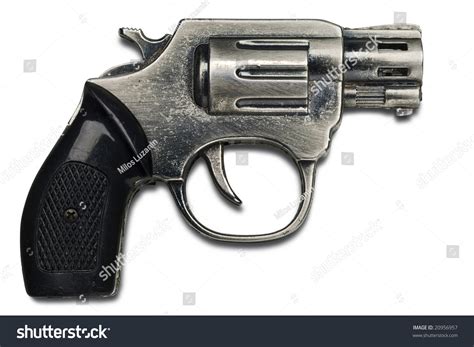 A Metal Toy Gun On White With Clipping Path Stock Photo 20956957 : Shutterstock