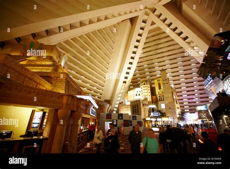 interior of the pyramid at the luxor resort hotel and casino Las Vegas Nevada USA Stock Photo ...