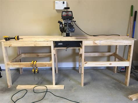 Radial Arm saw station in progress. Any suggestions for improvements? : r/woodworking