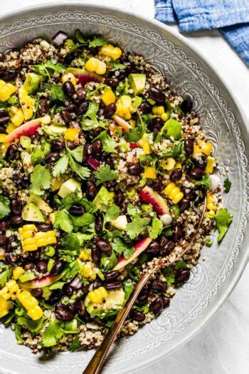 Quinoa & Black Bean Salad with Corn and Avocado - Foolproof Living