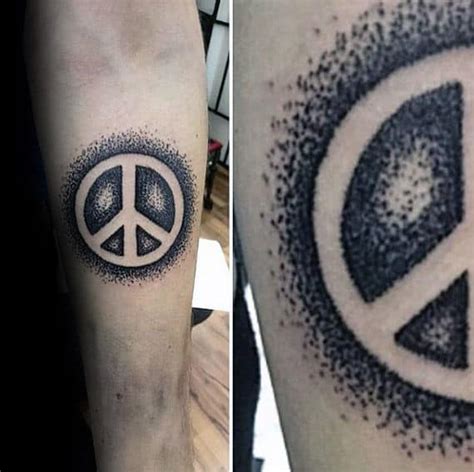 70 Peace Sign Tattoos For Men - Symbolic Ink Design Ideas