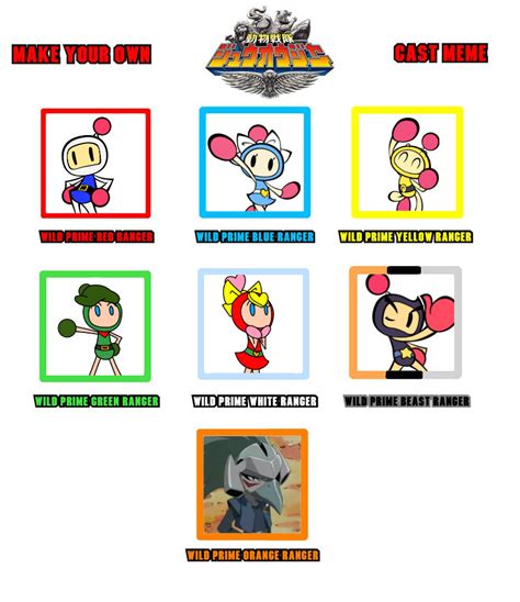 2016 My Bomberman Zyuohger Cast meme by OmegaRiderSangou on DeviantArt