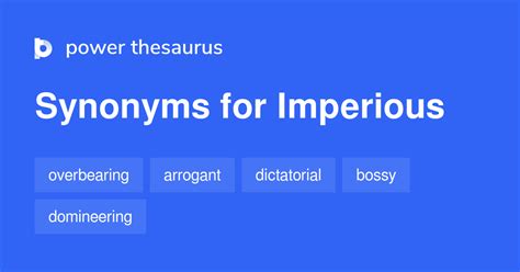 Imperious synonyms - 966 Words and Phrases for Imperious