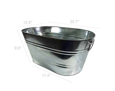 Galvanized Metal Ice Bucket Beverage Beer Drink Party Cooler Bucket15358 190715001956 | eBay