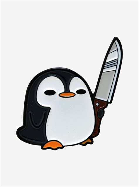 Penguin With Knife Enamel Pin in 2020 | Penguins, Cute penguins, Penguin wallpaper