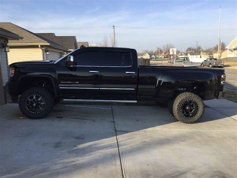 All black 2016 GMC Sierra 3500 Denali Lifted Dually @ Lifted trucks for ...