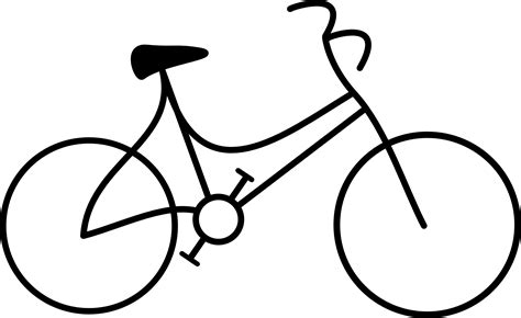 bicycle black white line | Clipart Panda - Free Clipart Images