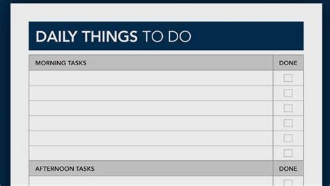 24+ Things To Do Checklist Template | DocTemplates