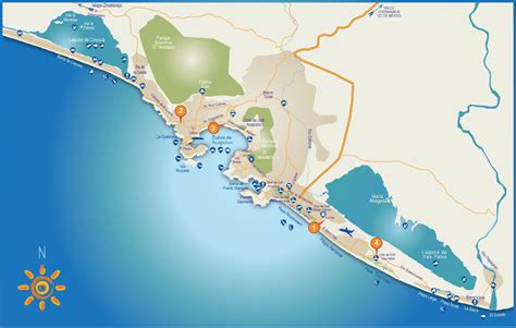 Acapulco tourist attractions map - Ontheworldmap.com