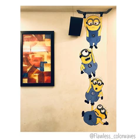 Bedroom Paint Design, Bedroom Diy, Minion Wall Painting, Boy Toddler Bedroom, Paint Designs, Art ...