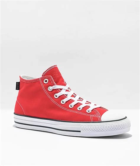 Converse Chuck Taylor All Star Pro Mid Red Skate Shoes