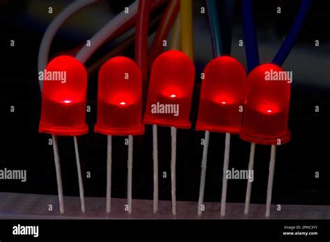 Red Led Lights Stock Photo - Alamy