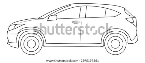 Car Side View Outline Vector Format Stock Vector (Royalty Free) 2395197351 | Shutterstock