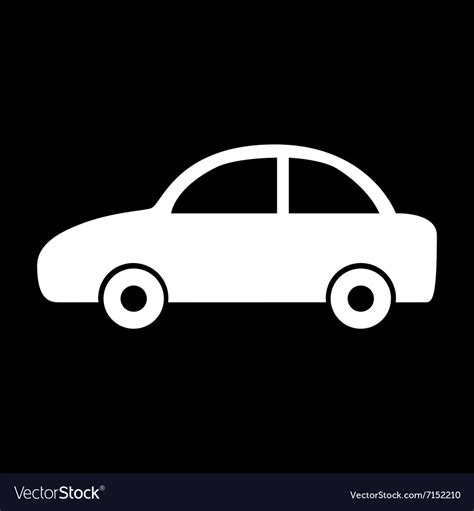 White car icon Royalty Free Vector Image - VectorStock