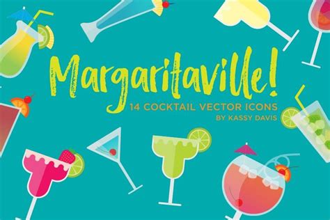 'Margaritaville" Icon Collection | Web design icon, Icon collection, Cocktails vector