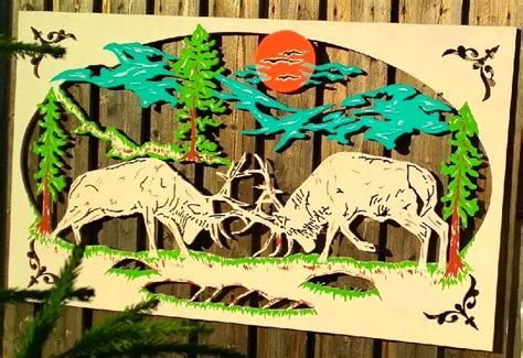 Laser Cut Scenery Wall Art DXF File Free Download - 3axis.co