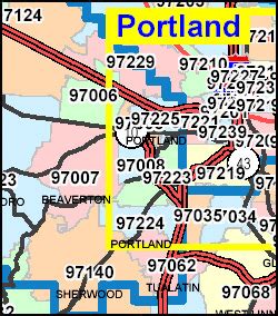 Oregon ZIP Code Map including County Maps