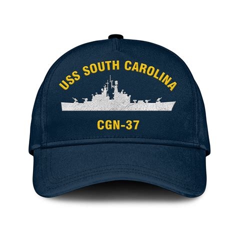 Uss South Carolina Cgn-37 Classic Cap, Custom Print/embroidered Us Navy ...