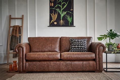 Brown Leather Sofa : New Luke Leather Genuine Italian Made "Jennifer ...