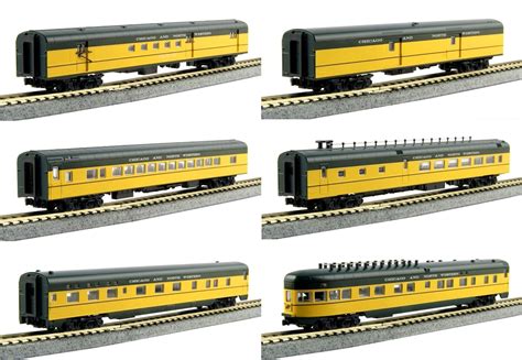 Chicago & North Westerm Smoothside Passenger Car Set, (6 Car Set)-N Scale-by Kato - A-Trains.com