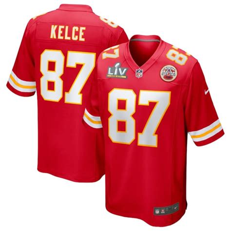 Travis Kelce #87 Kansas City Chiefs Red 2021 Super Bowl LV Bound Game Jersey