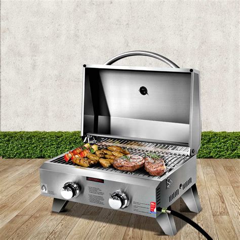 Portable Gas BBQ | 2 x Burners | Stainless Steel — Outback Vagabond