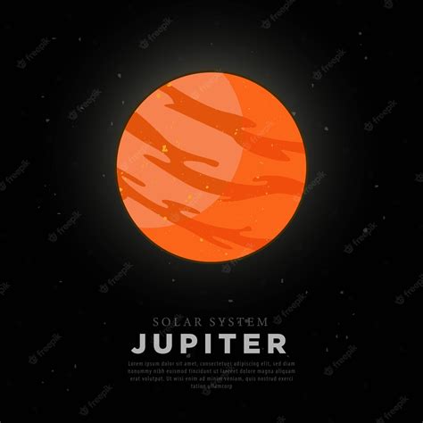 Premium Vector | Jupiter planet vector image with space background