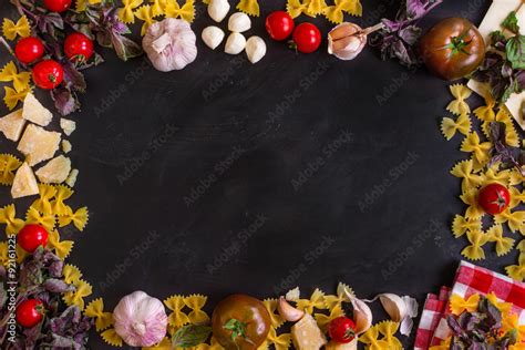 Italian food background with ingredients Stock Photo | Adobe Stock