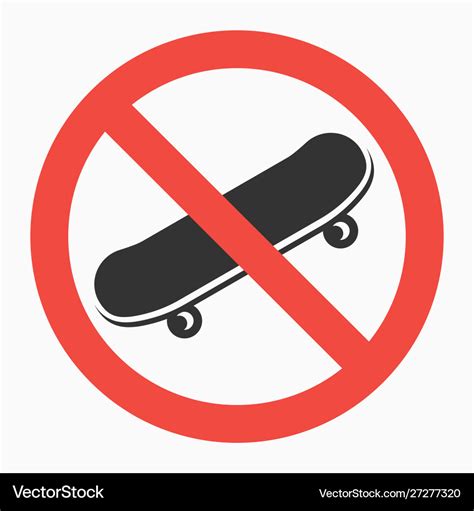 No-skateboards-sign Royalty Free Vector Image - VectorStock