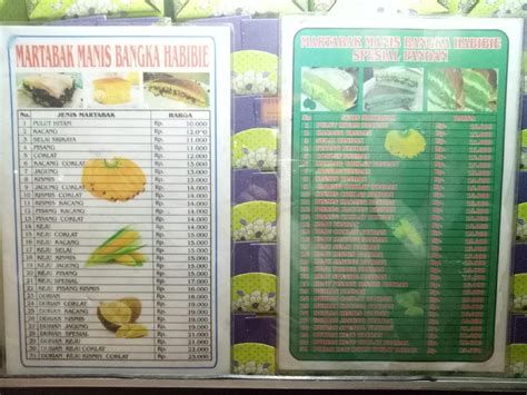 Menu at Martabak Manis Bangka Hangtuah, Duri Barat