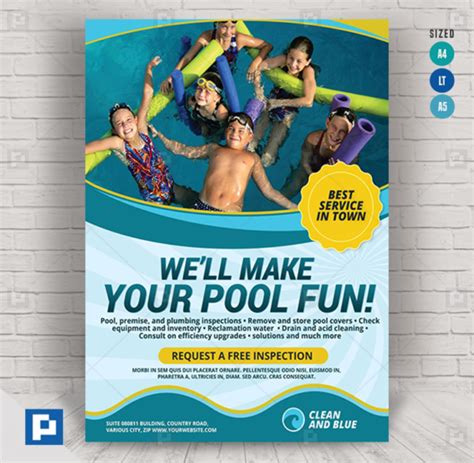 Pool Cleaning Services Flyer - PSDPixel