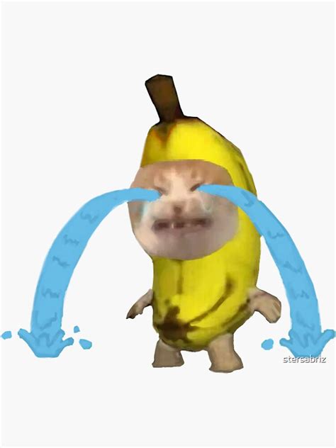 "Banana Cat Crying Meme" Sticker for Sale by stersabriz | Redbubble