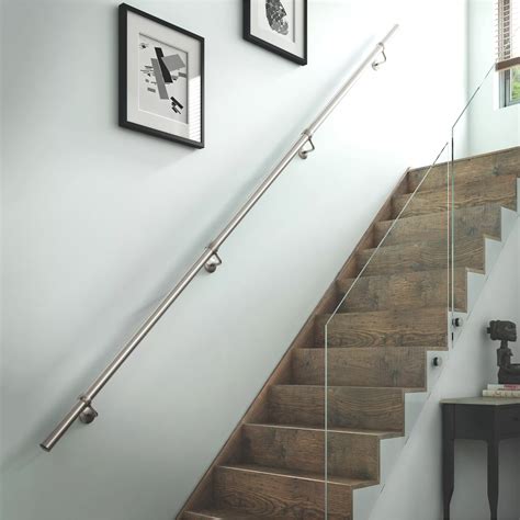 Stainless Steel Handrail Kit (L)3600mm | Departments | DIY at B&Q