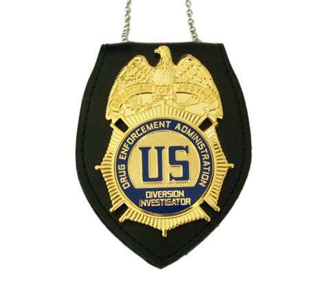 US DEA DI Diversion Investigator Badge Solid Copper Replica Movie Prop ...