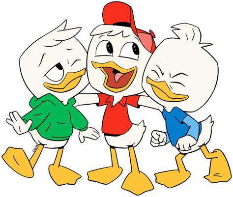 Ducktales Huey, Dewey, and Louie Clip Art