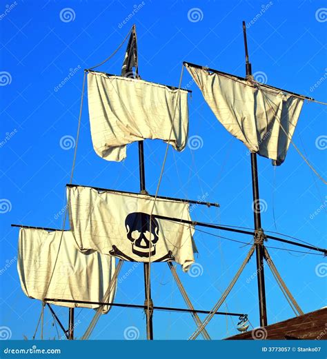 Pirate Ship Sails Royalty Free Stock Photography - Image: 3773057