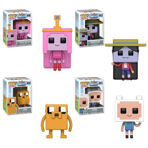 Funko POP! Animation - Adventure Time Minecraft Vinyl Figures - SET OF ...