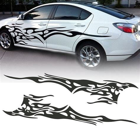 Car Decals-1 Set Flame Graphics Car Decal Stickers Auto Vinyl Decals For Cars Car Body Stickers ...