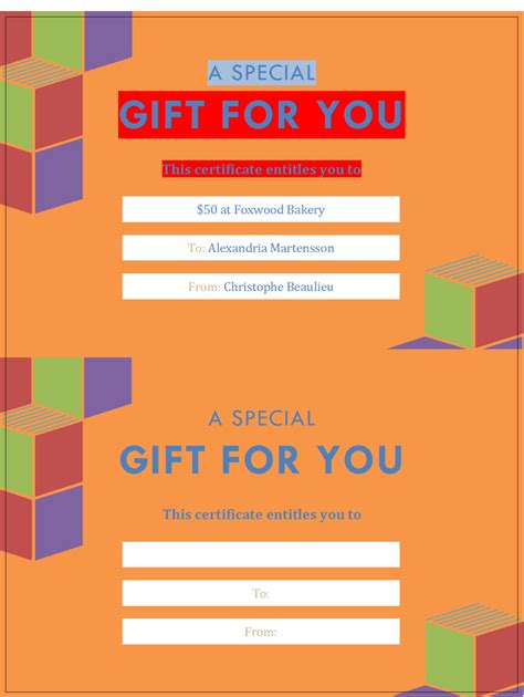 Free Gift Certificate Template - Excel Word Template Free Gift ...