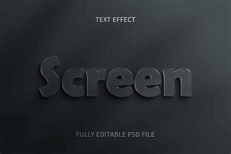 Premium PSD | Screen text effect